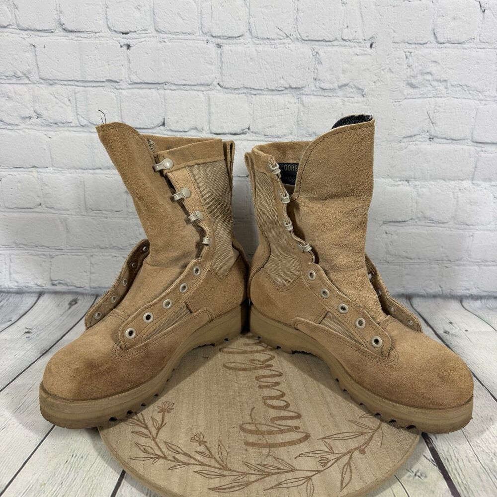 Belleville 790G Gore-Tex Vibram Military Combat Boots Tan Tactical Made USA 4.5R - Picture 9 of 15
